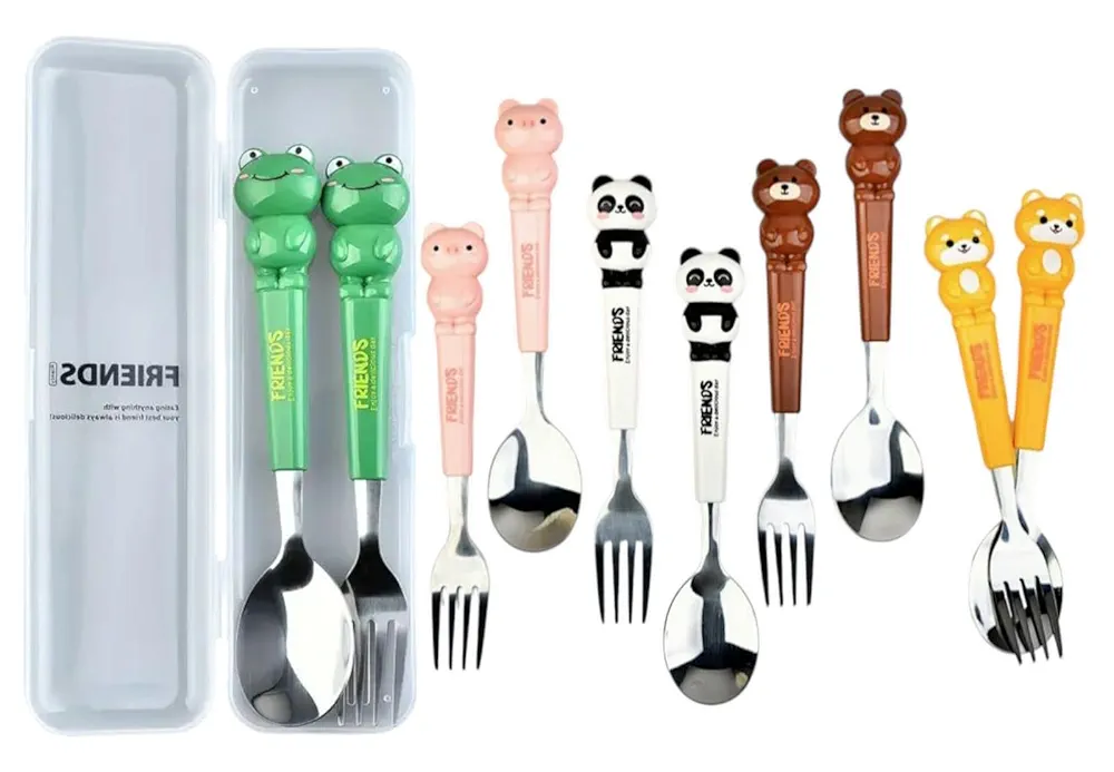 قاشق و چنگال طرح حیوانات